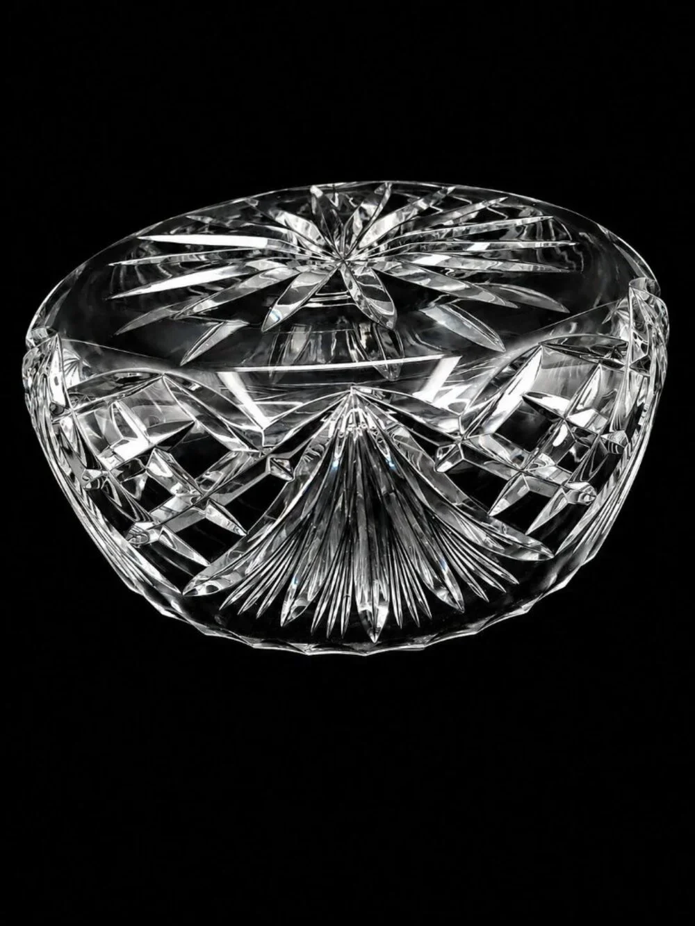 Vintage Cut Crystal Bowl 7.75